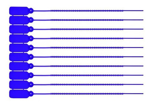 Imagem 5 de 6 de Lacre P/ Malote Numerado Azul 16cm Pacote C/ 500 Unidades