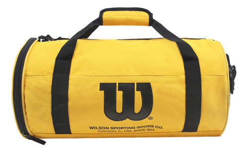 Bolso Deportivo Gym Y De Viaje 19 Pulgadas Wilson Fit 51002 Color Amarillo Liso