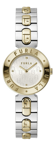 Reloj De Vestir Furla Watches (modelo: Wwl4), Plateado Y Dor