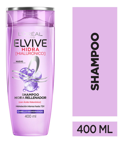Shampoo Hidra Hialurónico Elvive L´oréal Paris 400ml X 2u
