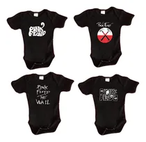 Comprar Mamelucos Tres Tintas Rock Bebés 4 Piezas Algodón Corta