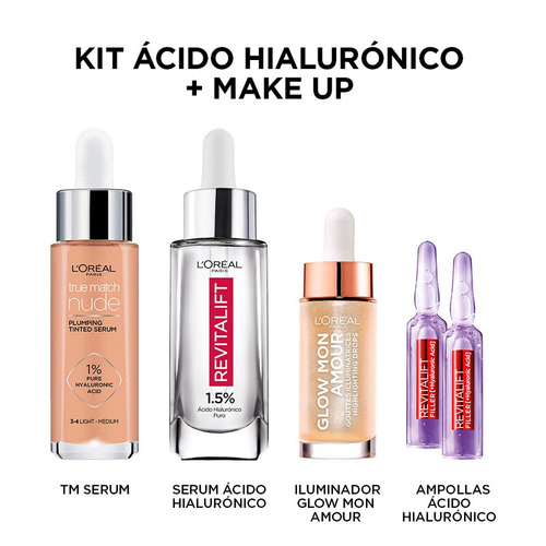 Set De Maquillaje L'oreal Paris: Serums + Regalo 