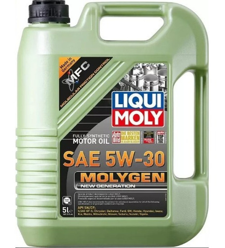 Aceite Full Sintético 5w30 Liqui Moly Molygen Garrafa 5lts