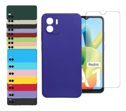 Funda Compatible Con Redmi A1 2022 Protector Silicona + Glas