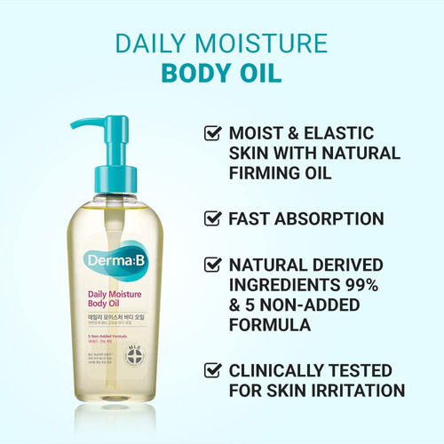 Derma B Daily Moisture - Aceite Corporal Para Pieles Secas
