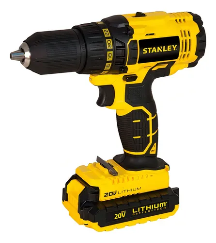 Taladro Rotación 20v + 2 Baterías Stanley Scd201c2k-b2c