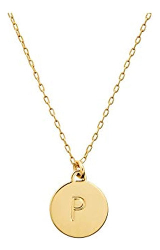 Kate Spade New York P Mini Collar Con Colgante En Oro Talla 