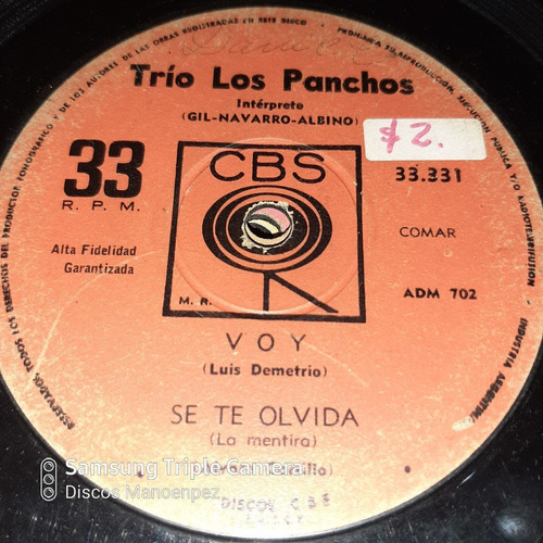 Simple Trio Los Panchos Cbs C12