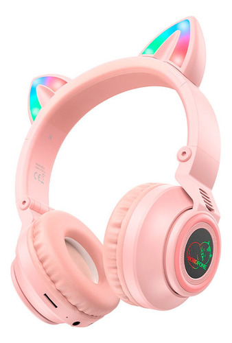 Audífono Kitty Bluettoth Borofone Bo18 Pink