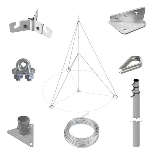 Mástil Telescópico 15m C/accesorios De Instalacion Kitslm15