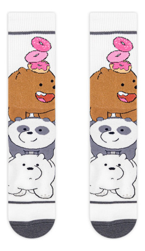 Calcetín We Bare Bears - Ositos Glaseados Oficial - Noma Multicolor Lisa M