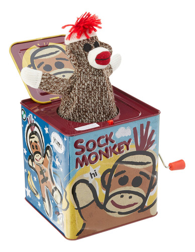 Muñeco En Caja De Sorpresas De Schylling, Títere Monkey J.