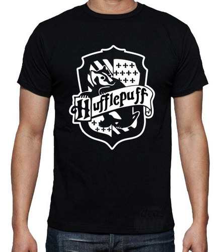 Remera Harry Potter Hufflepuff (negra) Ideas Mvd