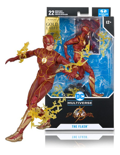 Figura De Accion Dc Mcfarlane Multiverse Flash Gold Label 