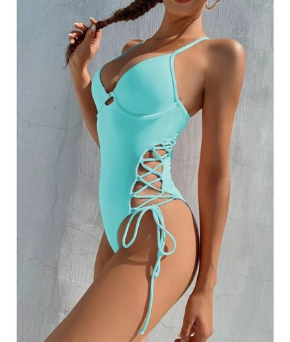 Bikini De Una Sola Pieza De Moda Para Mujer Traje De Ba,g