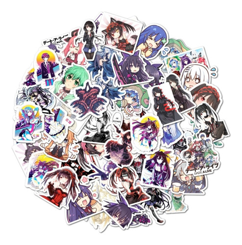 Pack 50 Stickers Anime Date A Live Kurumi Tohka