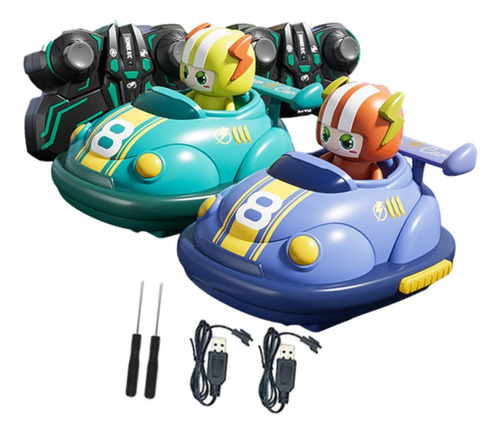 * 2x Coche De Control Remoto Rc Coche De Dibujos Animados