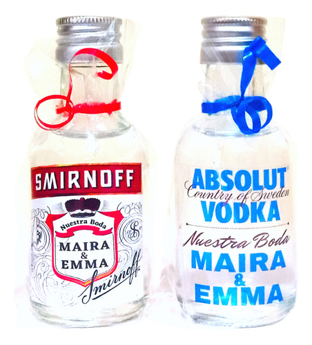 30 Souvenirs Botellitas Miniatura De Bebidas Personalizadas