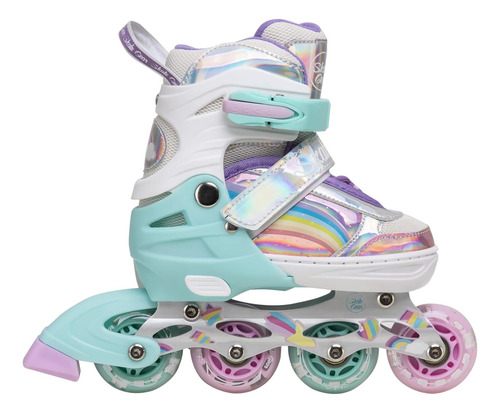 Skate Gear Patines En Línea Ajustables Con Luz Arcoíris Para