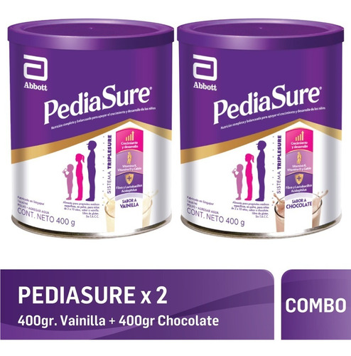 Pediasure En Polvo Vainilla 400 Gr + Chocolate 400 Gr