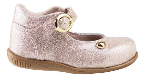 Zapato De Niña Chabelo Cómodo C338-b Oro Rosa Originales