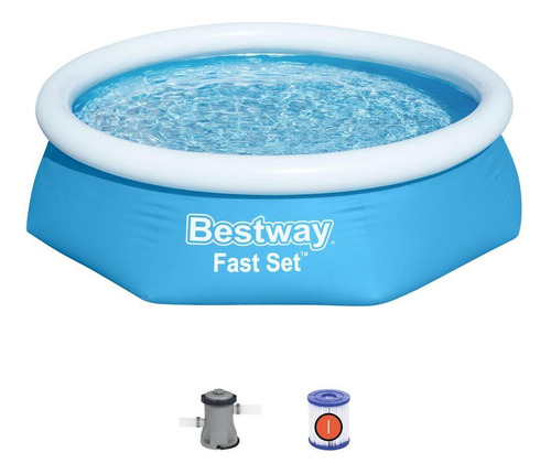 Piscina Fast Set Azul 2.44mx61cm Pool Set Bestway