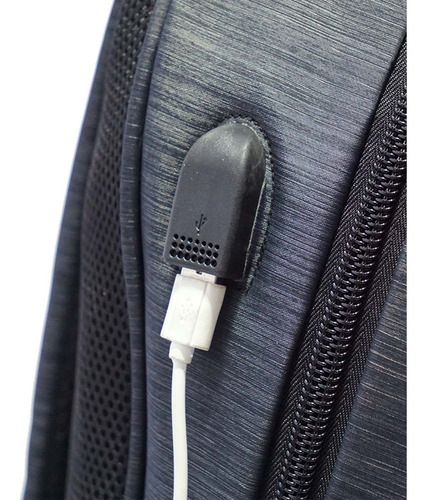 Imagen 10 de 10 de Mochila Notebook Usb Urbana Reforzada Compartimientos
