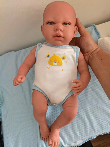Bebê Mini Reborn Artesanal Com Manta - 39 Cm - Baby Brink