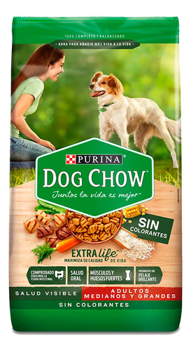 Alimento Purina Dog Chow Adulto Raza Mediana Grande 2kg