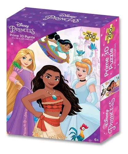 Jogo Quebra-cabeça 3d Princesas Disney 200 Peças, Br1315 +nf