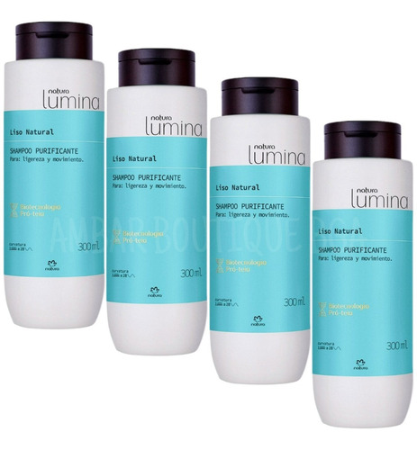 Shampoo Liso Lumina Natura X4