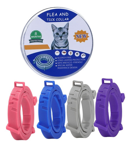 Collar Antiparasitos Para Gatos 52cm Anti Pulgas Garrapatas