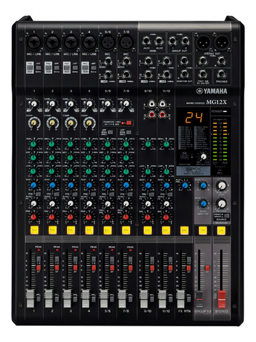 Consola Yamaha Mg12x Mixer De 12 Canales Y Efectos