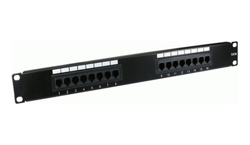 Patch Panel Solido Connection 16 Puertos Cat 6 Para Rack 19 