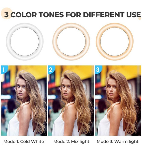 Luz De Anillo Selfie Tripie 10.2 Inch Aro Led Soporte Móvil