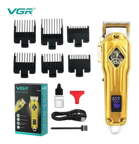 Vgr V-267 Clipper Corte De Cabello Profesional Recargable Color Dorada