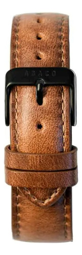 Correa Reloj 20mm -cuero Marrón - New Camel Hebilla Negra