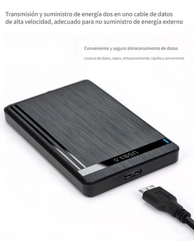 Kopira 2.5 Carcasa De Disco Duro , Caja De Disco Duro Usb 3.0 Con Uasp,para 2.5 Hdd Ssd Sata I/ii/iii De 7mm 9.5mm,4tb Max Con 50cm Cable Compatible Con Macbook, Ps5, Xbox X/s, Ps4, Samsung-negro
