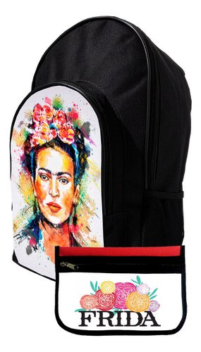 Mochila Y Cartuchera Promo Frida Kahlo #181