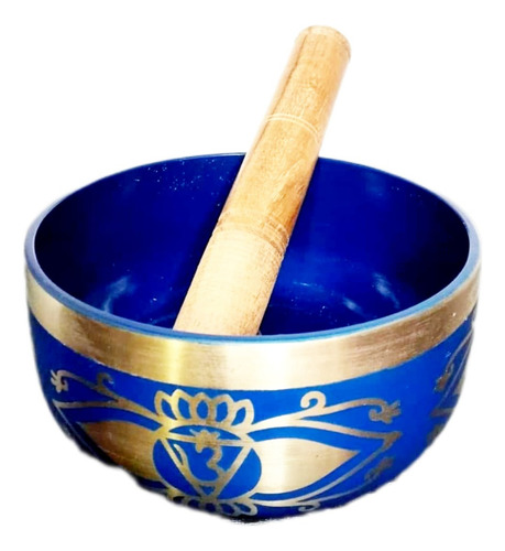 Juego De Cuenco Tibetano Color Azul