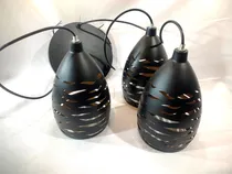 Comprar Plafon Luminaria Colgante 3 Artefactos & Base Techo Metal H8