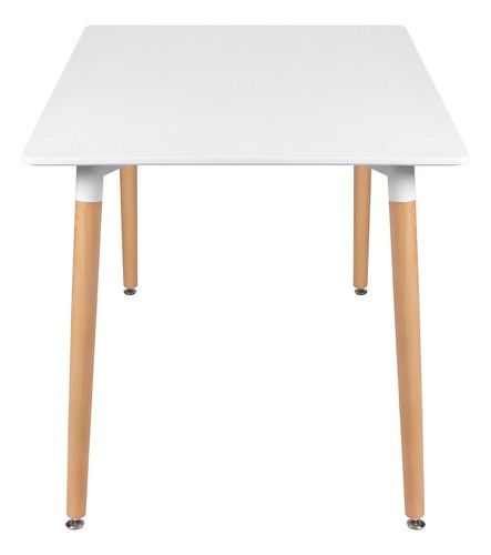 Kit Mesa Jantar Eames Retangular 120 X 80 Cm 4 Cadeiras Dsw Cor da tampa Mesa branco com cadeiras azul petróleo