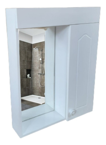 Botiquin Peinador Espejo 50 Cm C/luz Mueble Baño 