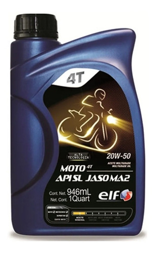 Elf 4t Para Moto Italika Dinamo Vento Honda Mineral 