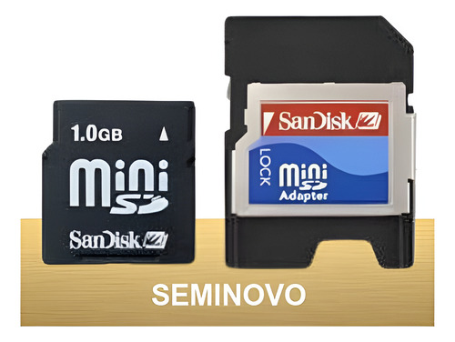 Cartão De Memória Mini Sd 1gb + Adaptador Sd