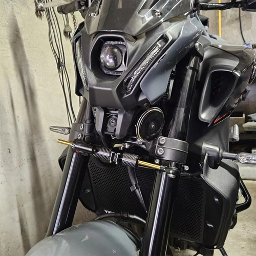 Soporte De Amortiguador Dirección Para Yamaha Mt09 2021-2024 Color Black + Bracket