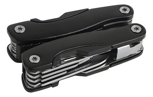 Ferramenta Alicate Canivete Multifuncional Inox Grande16,5cm Cor Preto