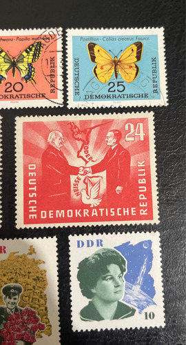 Sello Correo Alemán Rda Valiosos 11 Sellos Alemania Lote (Usado)