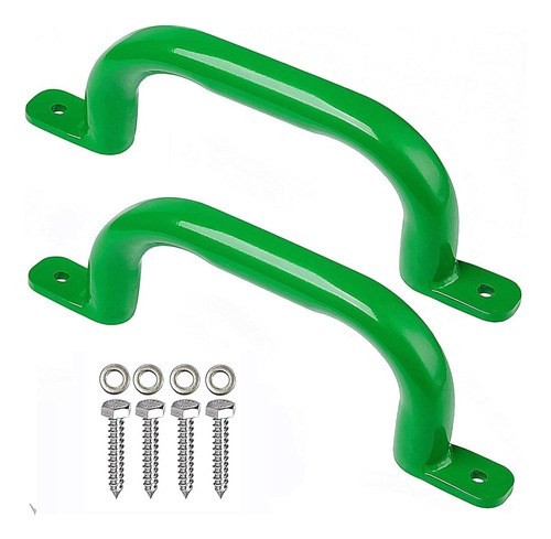 Purife 10'' Metal Playground Safety Handles Green (pair-500l