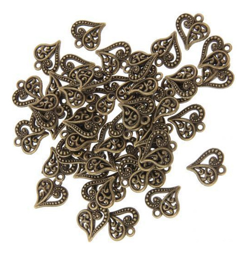 4 Paquete De 3-6 50x Dijes De Corazón Antiguo Diy 4 Piezas